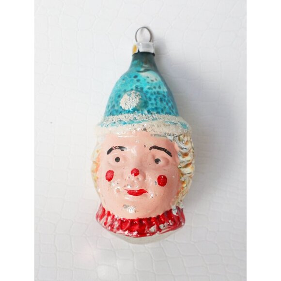 Vintage Mercury Glass Antique Figural Glass CLOWN Ornament Germany Christmas - Picture 3 of 5